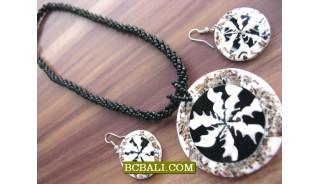 bali beading necklaces shells with earrings